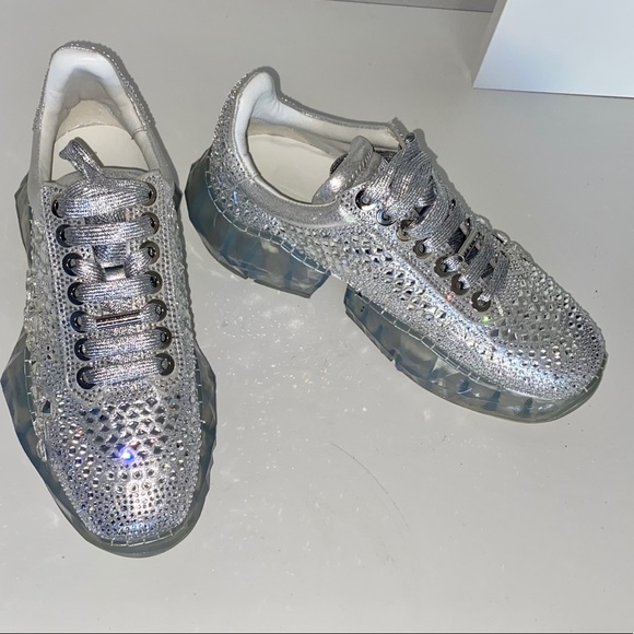 NWOT  Jimmy Choo Swarovski Crystals Tennis Shoe - Picture 7 of 12